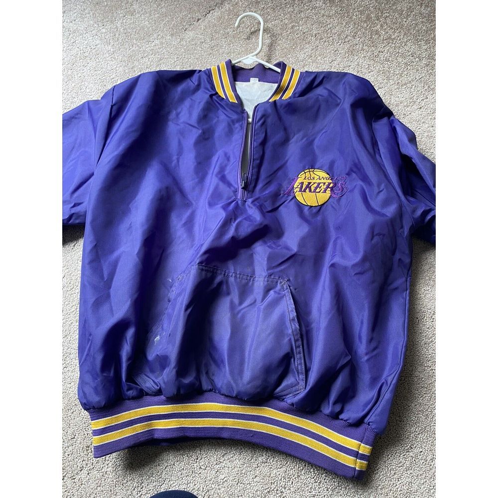 Men's Vintage Chalk Line Los Angeles Lakers  Varsity Purple Jacket Size XL